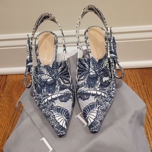 100% Authentic Dior Sweet D Slingback Pumps 36.5